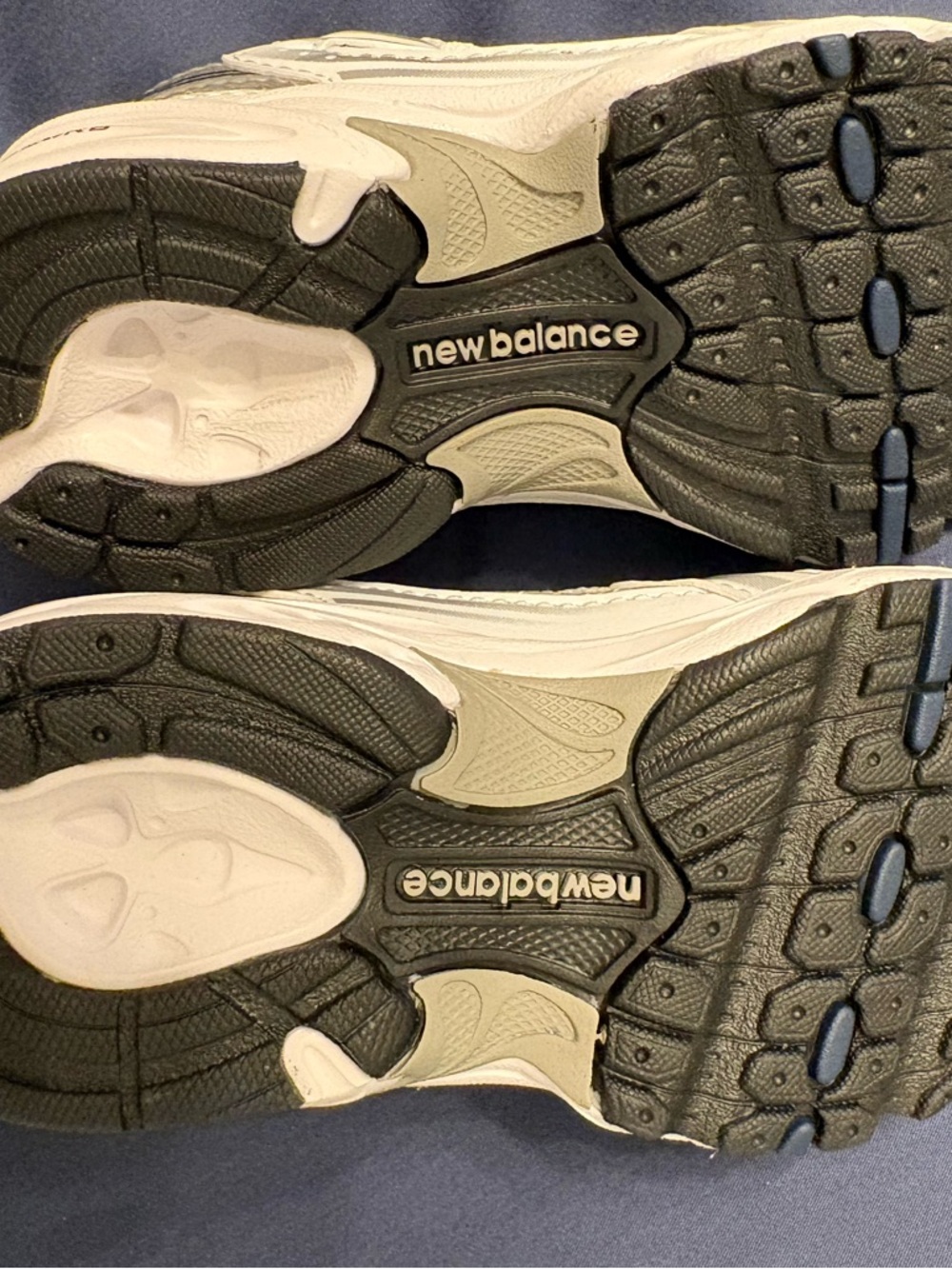 New Balance Kids White and Silver Athletic Sneakers - Picture 4 of 5
